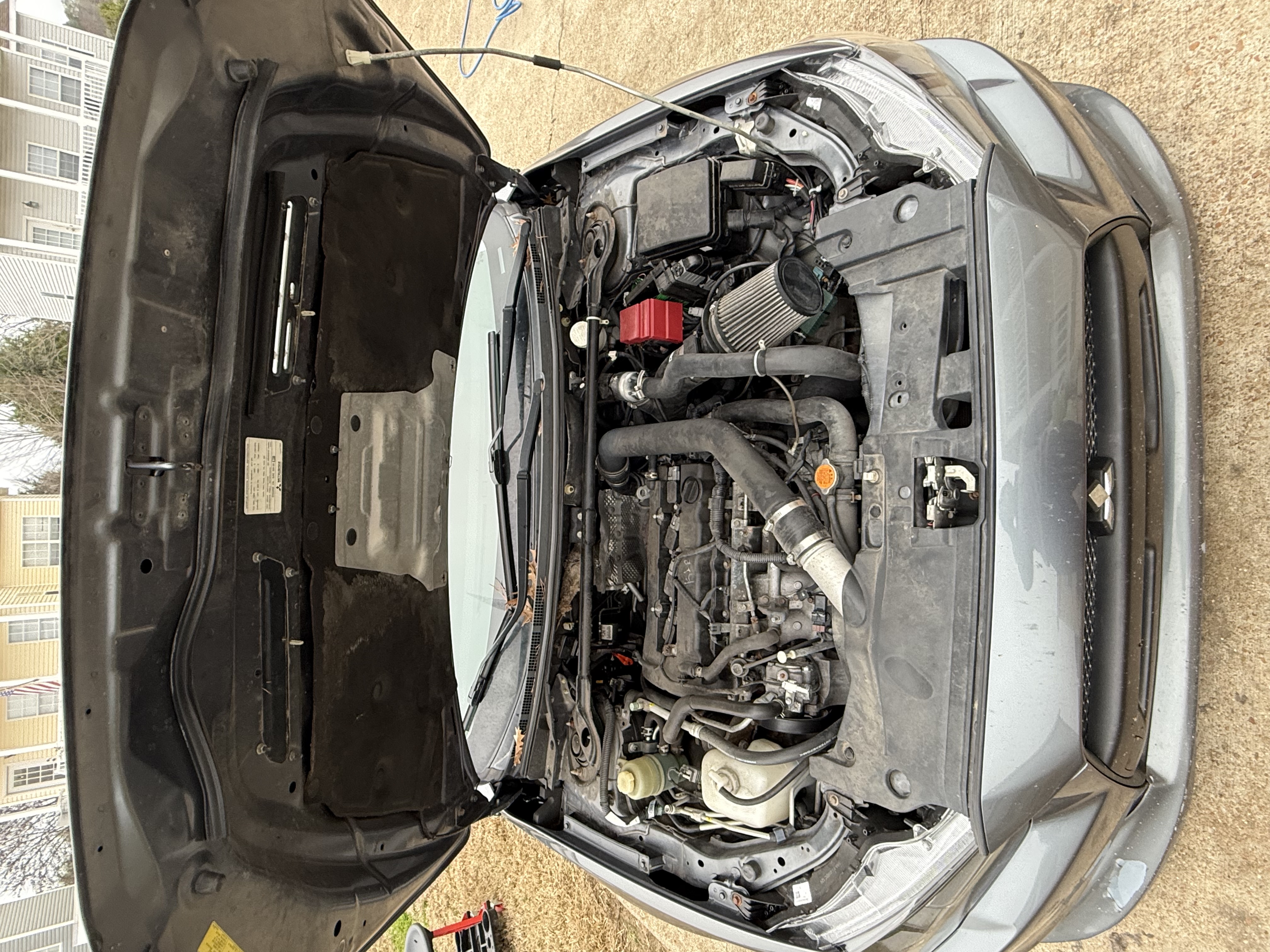 Engine Bay Before Cleaning